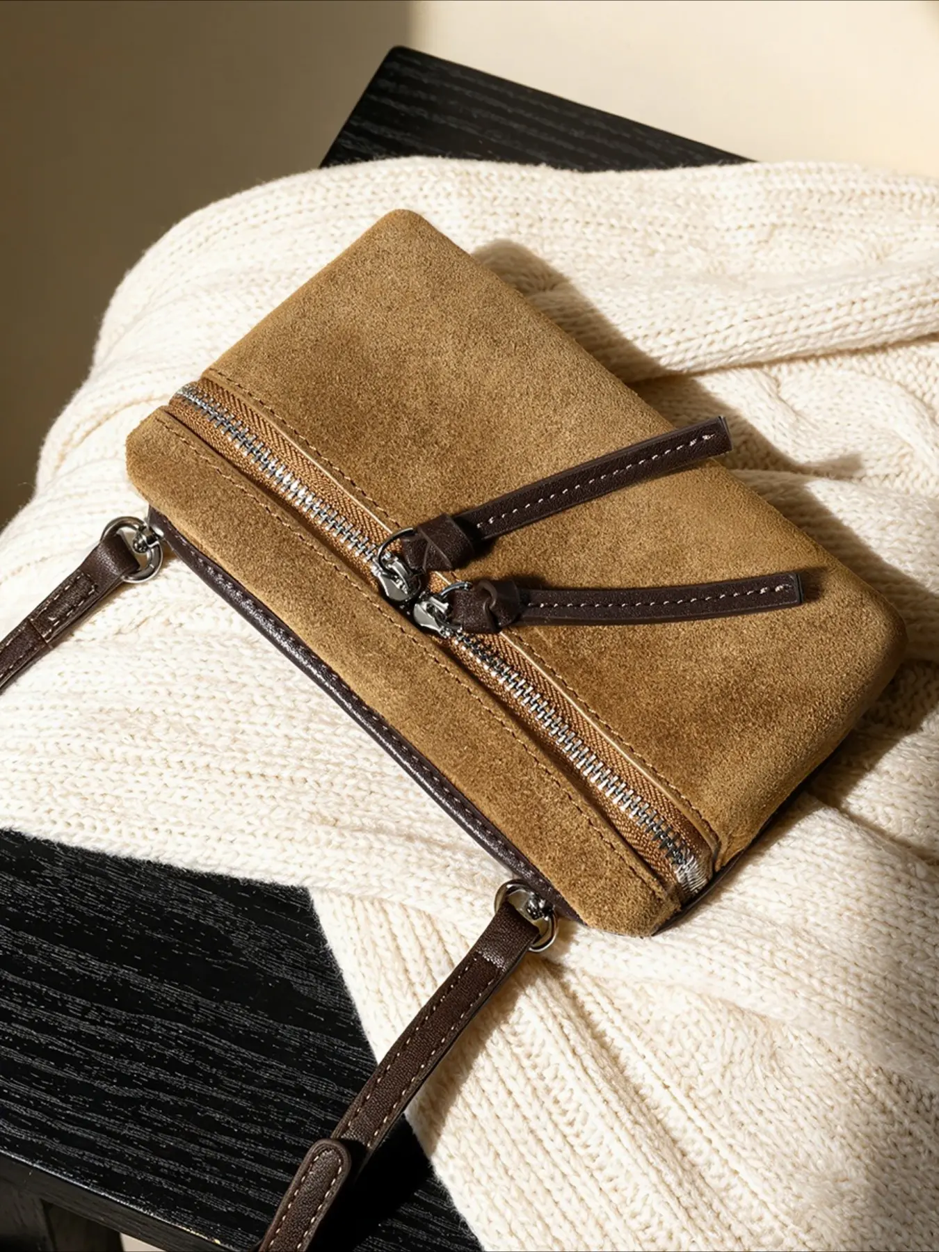 Bag women's bag new shoulder messenger bag trendy and popular versatile large capacity high-end leather women's handbag women