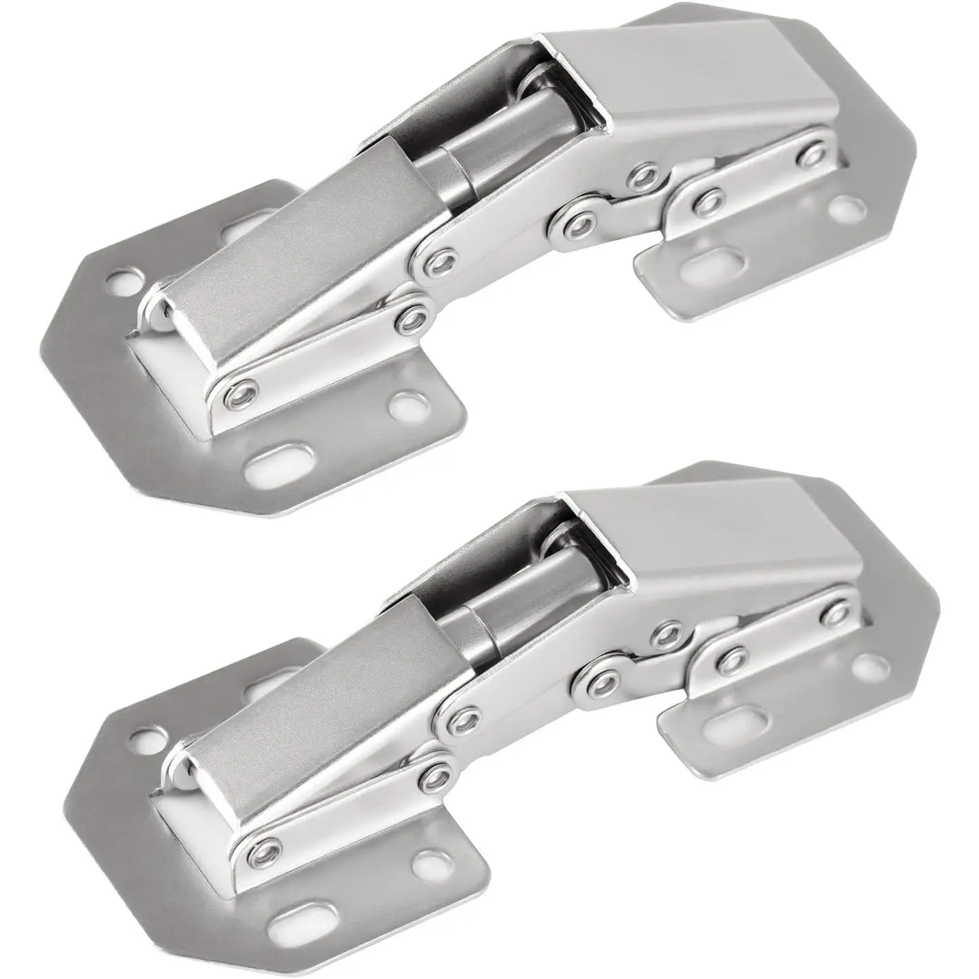 2-Pack  Hinges for Cabinet Doors Frameless, Concealed Cabinet Hinges, 90  Surface Mount Hinges