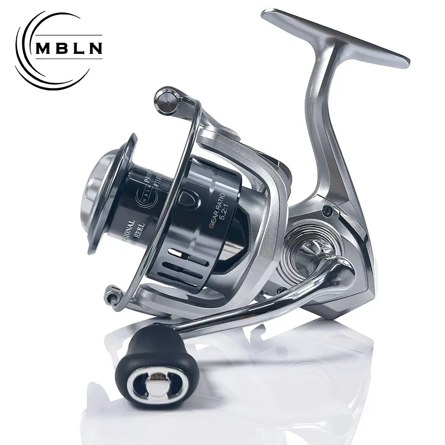 Mbln Aluminum Spool Reel, 2000-7000 Model, No Gap Fishing Lure Reel, Durable Design, Ideal for Anglers, High-Quality Performance