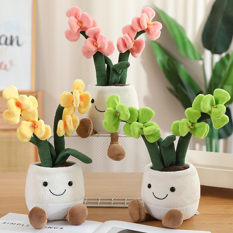 The Cutest Orchid You Can't Kill!  3D Plush Flower Pot Doll, Soft Stuffed Plant Decor for Room & Dorm, Unique Birthday Gift for Her, Heartfelt Aesthetic Keepsake