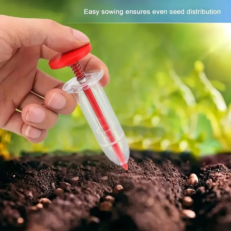 Mini Handheld Garden Seed Dispenser, Flower Grass Syringe Seeder, Easy-To-Use Seed Distributor, Essential Planting Supplies