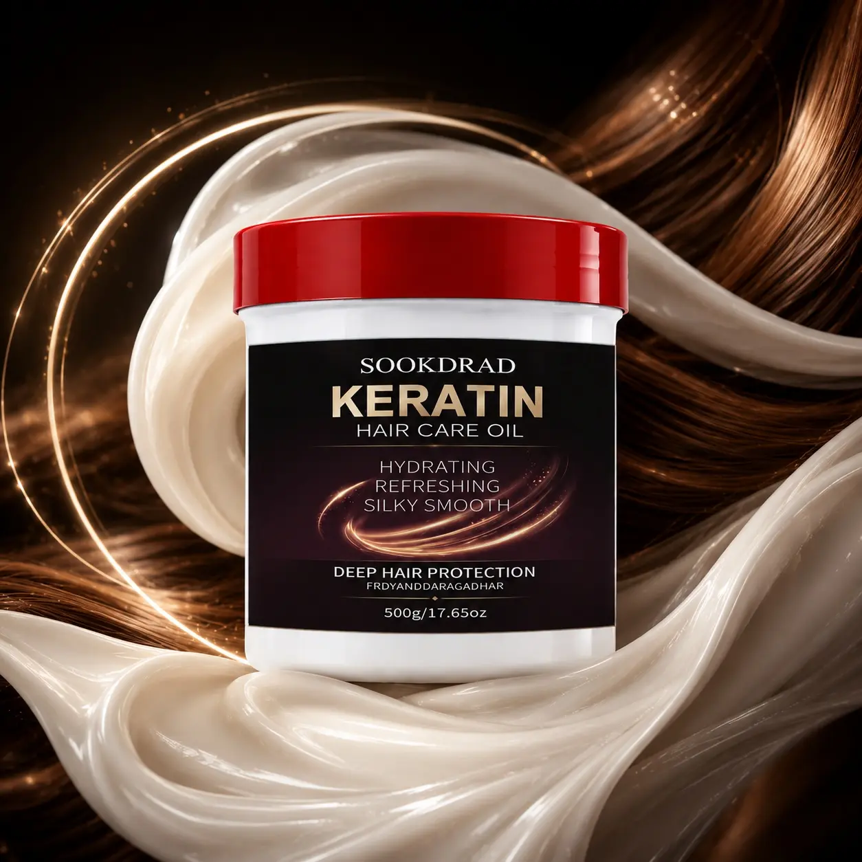 Keratin Hair Care Oil, Hydrating, Refreshing, Silky Smooth, Deep Hair Protection, Collagen Deep Repair, Suitable For All Hair Types, 500g, Haircare Oil