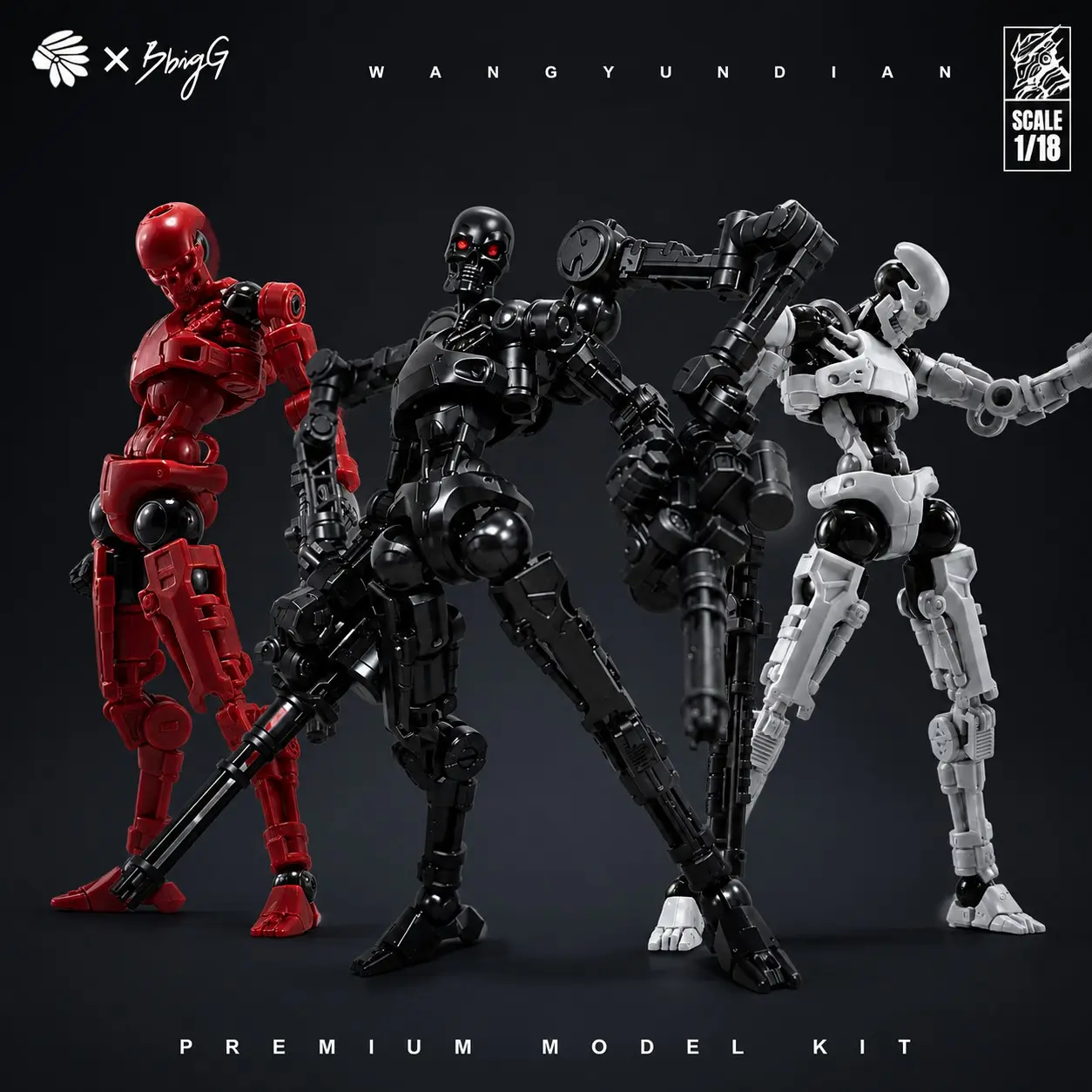 1/18 Scale Sci-Fi Mecha Model Kit, 32-Joint Articulated Robot, DIY Action Figure with Display Base, Replacement Hands, Tactical Gear, Collector's Set, Articulated Figures, Multi Jointed Collectible