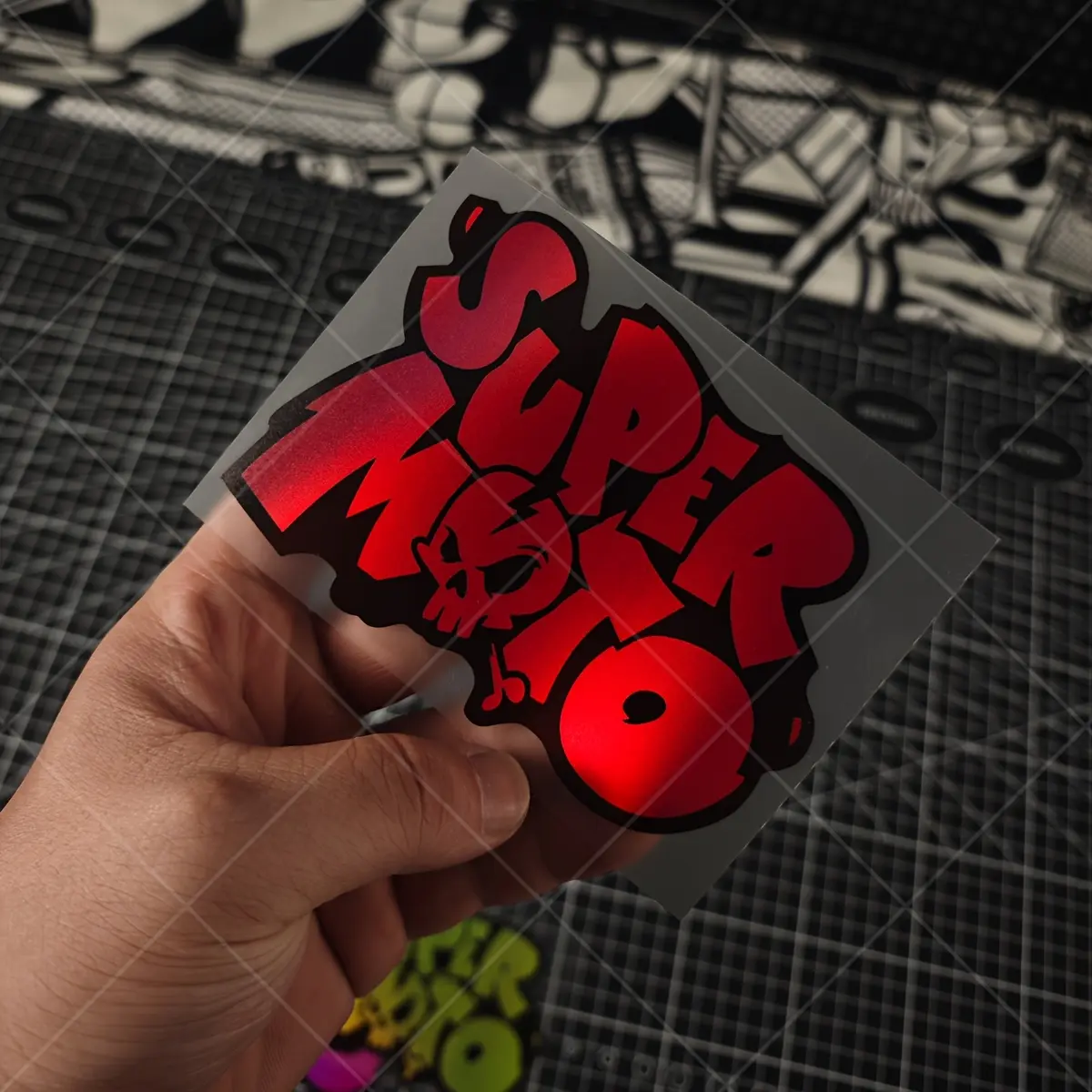 1PC Super Motorcycle Reflective Sticker - Bold Font Motorcycle, Scooter, E-Bike Decoration - Suitable for Racing, Commuting, Off-Road - Easy to Apply, Motorcycle Accessories, Eye-catching Sticker, Weather-resistant Sticker, Motorcycle Stickers