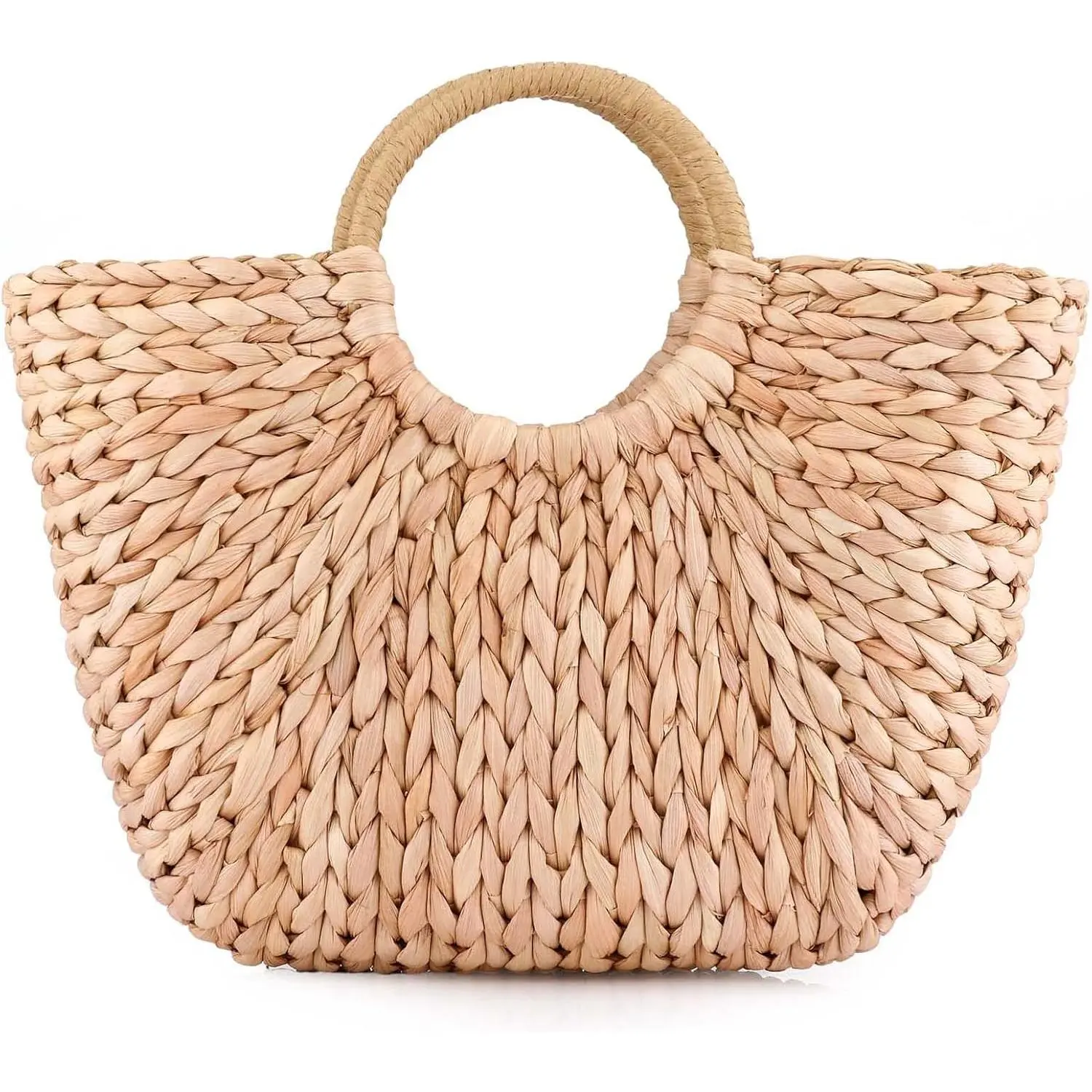 Summer straw handbag, hand-woven handbag, beach seagrass and rattan handbag, clutch bag