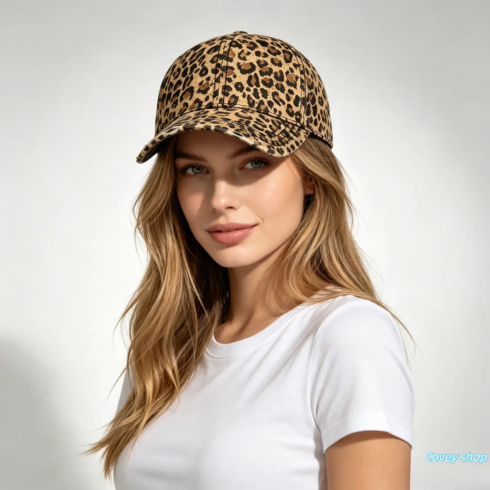 Women's Leopard Print Baseball Snapback Hat - Adjustable, Breathable Fabric, Trendy Animal Print Headwear for Daily Outings, Casual Wear, Sports Collectibles Display