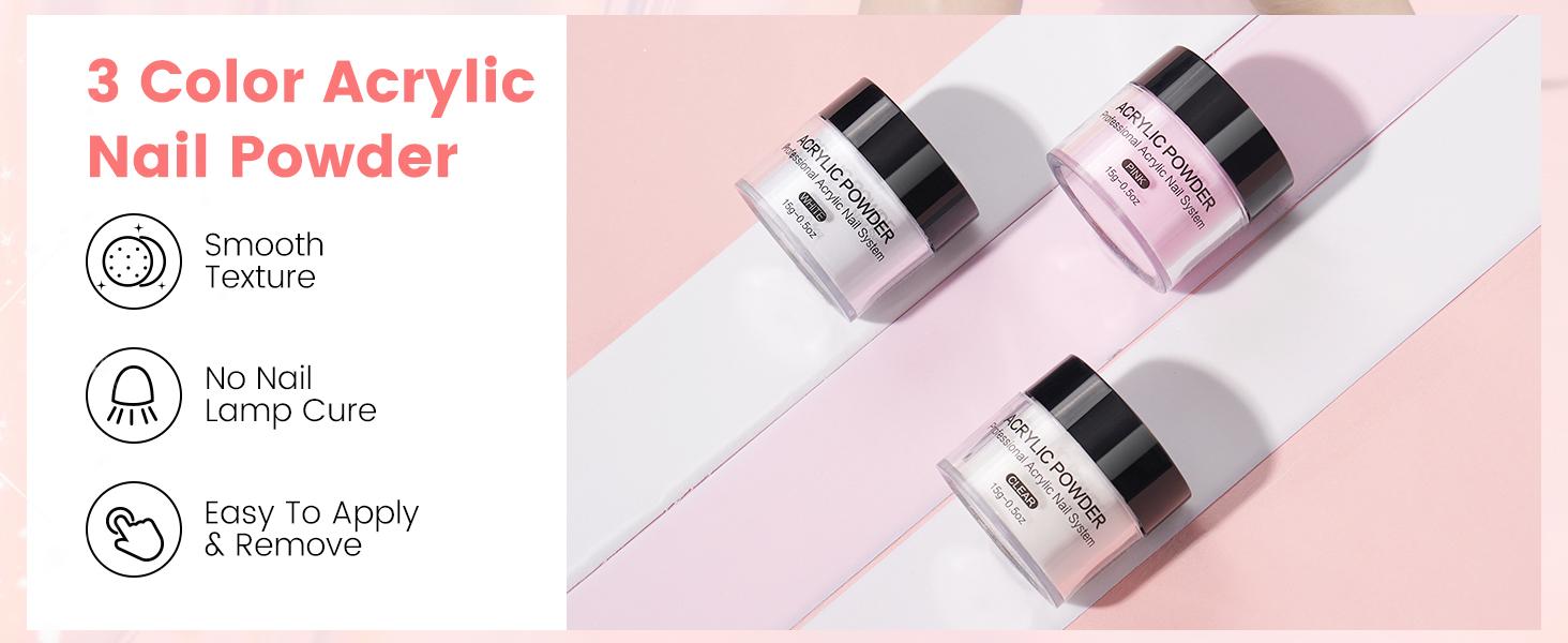 Nail Kit for Beginners with Everything: Professional Nail Acrylic Powder Liquid Set with Practice Hand Drill U V Light in Cosmetic Bag for Women Salon Home (Pink) Nail Kit for Beginners with Everything: Professional Nail Acrylic Powder Liquid Set with Practice Hand Drill U V Light in Cosmetic Bag for Women Salon Home (Pink)