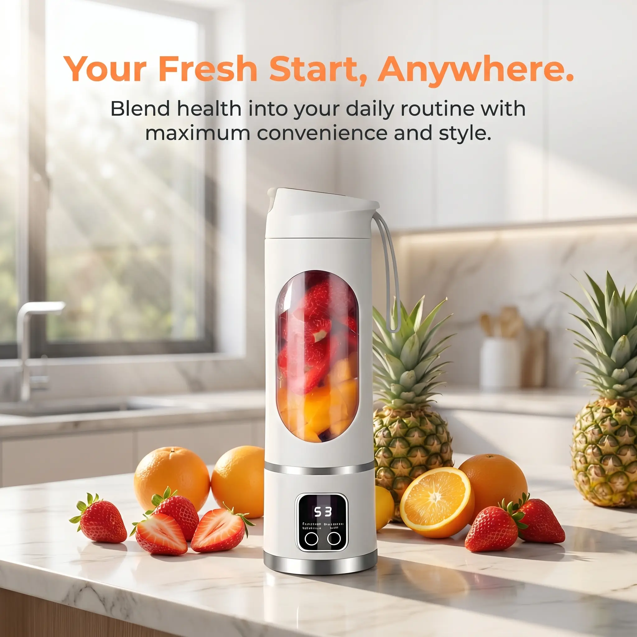 Best Mini Juicer Blender 2in1 Ice Crusher Smoothie Maker USB Rechargeable Easy to Clean Portable for Liquid Diets Fresh Juice Shakes Baby Food Home Office Dorm Back to School Gifts