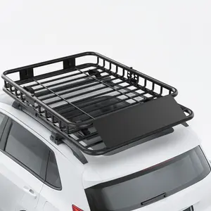 Global Heavy Duty Steel Roof Rack Cargo Basket, 200 LBS Capacity Rooftop Luggage Carrier, Extension Design Fits 49"/51"/64" x 36"/39" x 5" for SUVs & Trucks