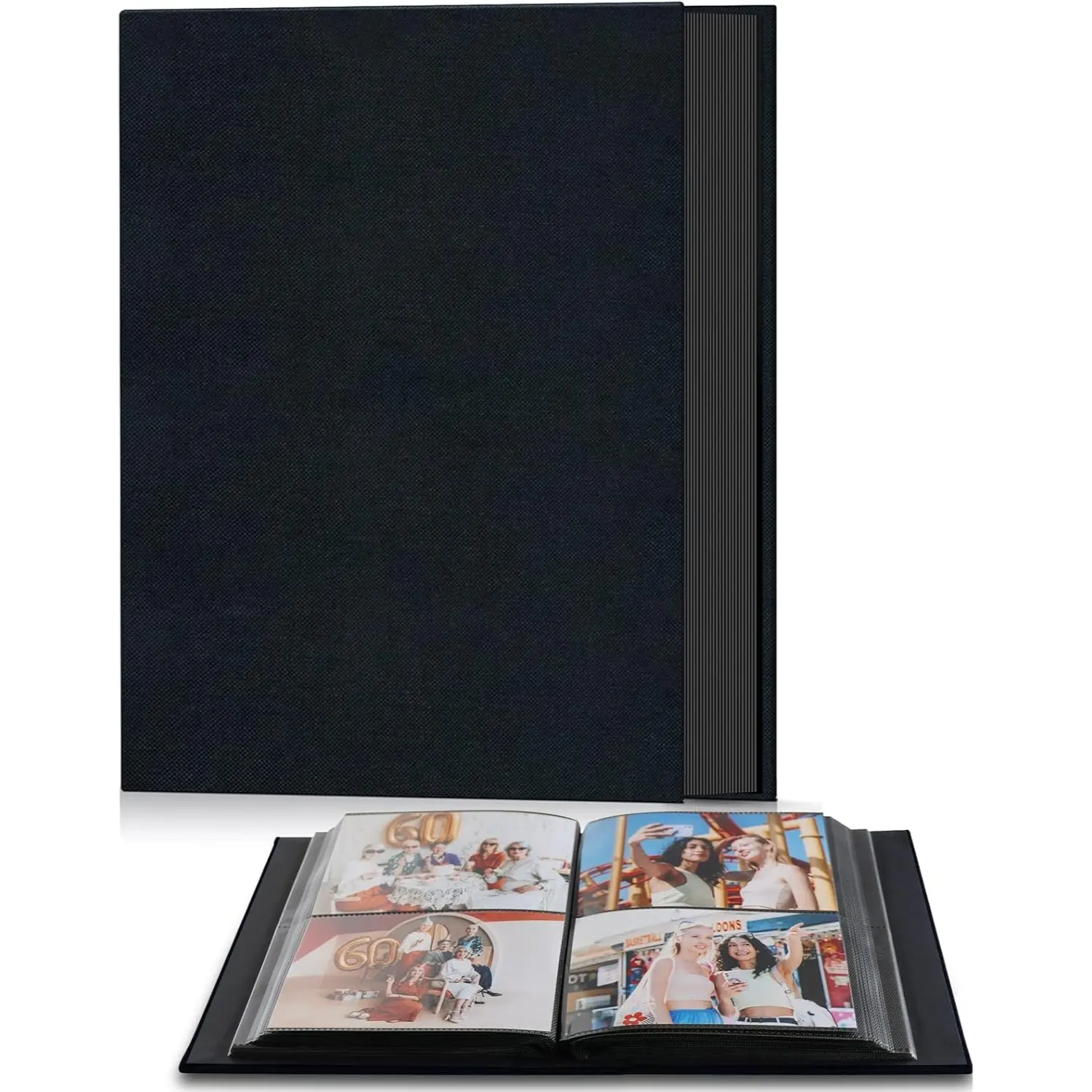 Linen Hardcover Photo Keeper Album - 4x6 Photos, 200 Pockets, 7.1x9.6x2.1 In, Acid-Free, Dust-Proof, Moisture-Proof, Elegant Look Family Home Decor, Ideal for Mother's Day Gifts (Wedding Memories)