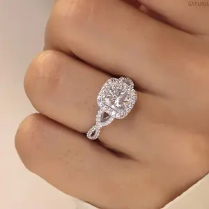 Square Zirconia Ring |   Sparkling Elegant Band for Wedding Engagement Party Daily Wear, Perfect Valentine's Gift for Women