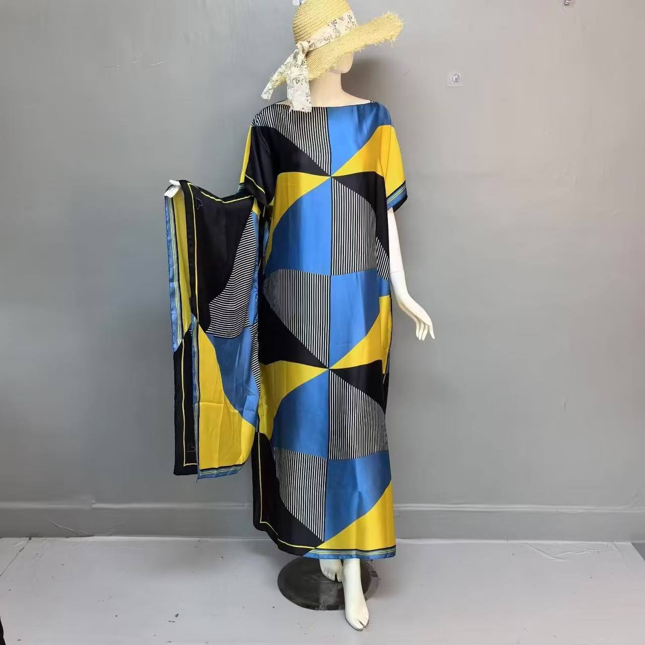 Women's Leopard Print Long Sleeve Kimono & Bandana Set, Casual Open Front Outerwear & Square Scarf Set for Beach Vacation, Beach Cover Up, Ladies Clothes Accessories for All Seasons