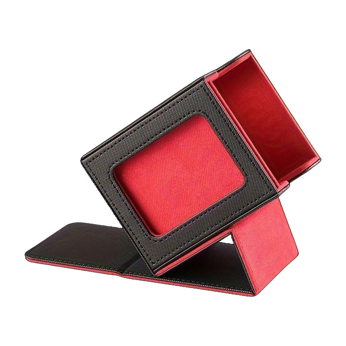 Windowed card box - PU leather vertical insert game card box - Pokémon game card storage box - Pokémon card storage box