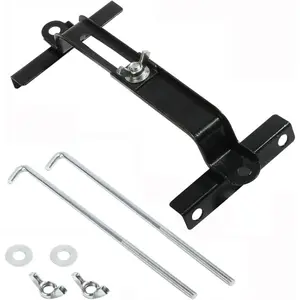 Adjustable Universal Car Battery Hold Down Kit with J Bolt Crossbar Bracket Holder for Cars SUVs Trucks (10.6"/270mm Bolt)