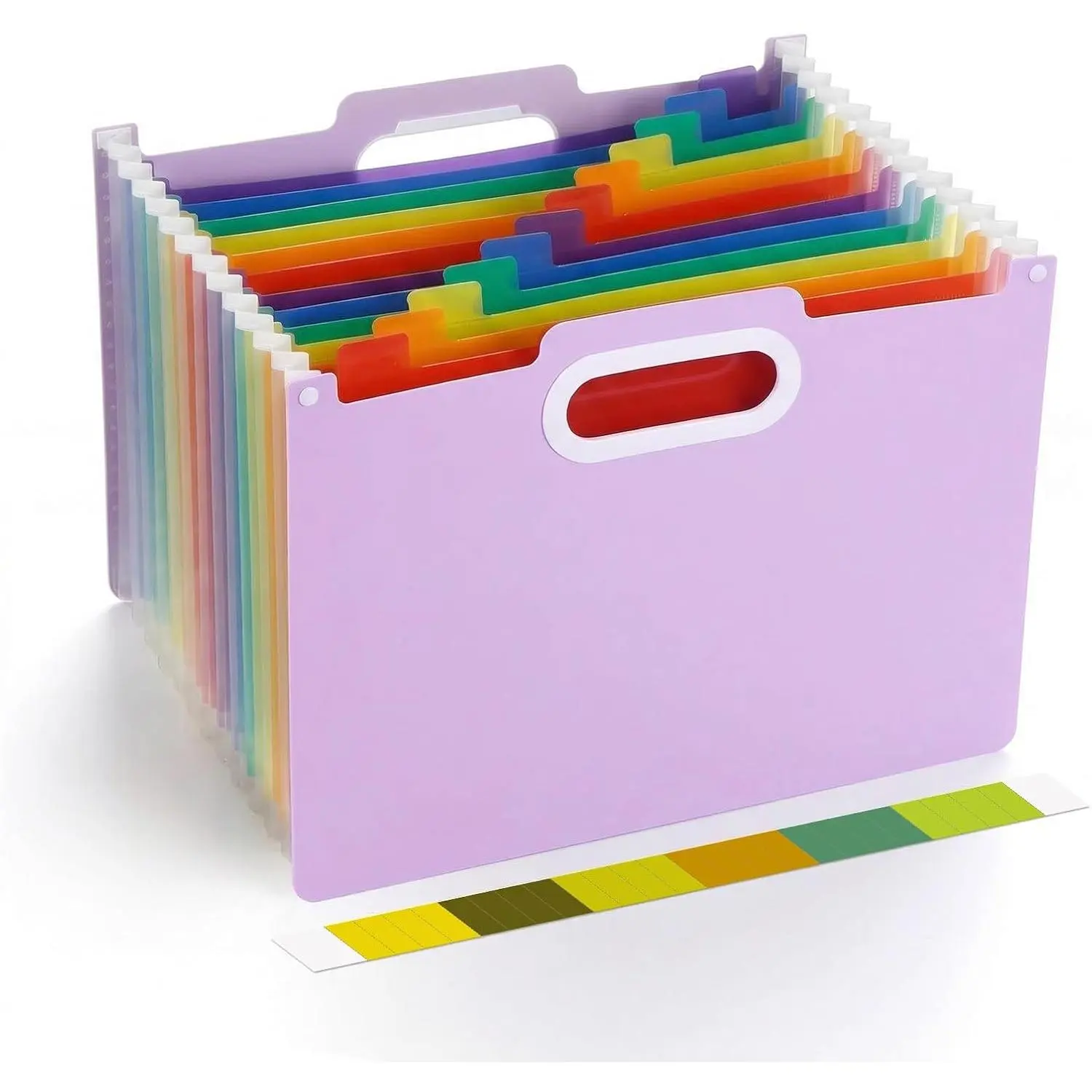 Purple 13-Pocket Accordion Expanding File Folder, Letter/A4 Size Document Organizer with Flap Handles, for Students & School Use, Affordable Prices, Fast Shipping, Accordion File Organizer