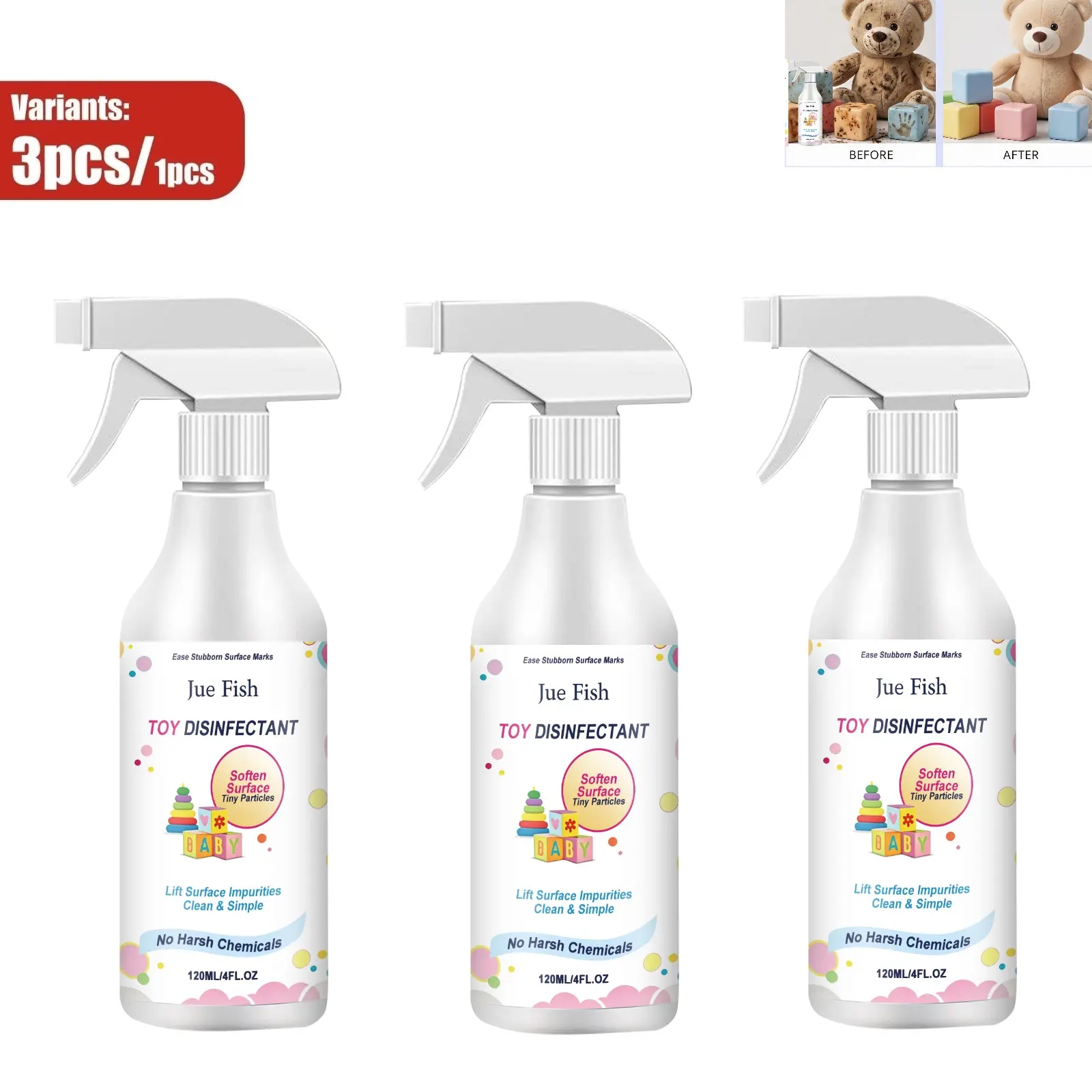 Surface Cleaner | Alcohol-Free HOCl Spray for Baby Toys & High-Touch Surfaces | Fragrance-Free Formula | Gentle Cleaning for Everyday Messes | 16 oz