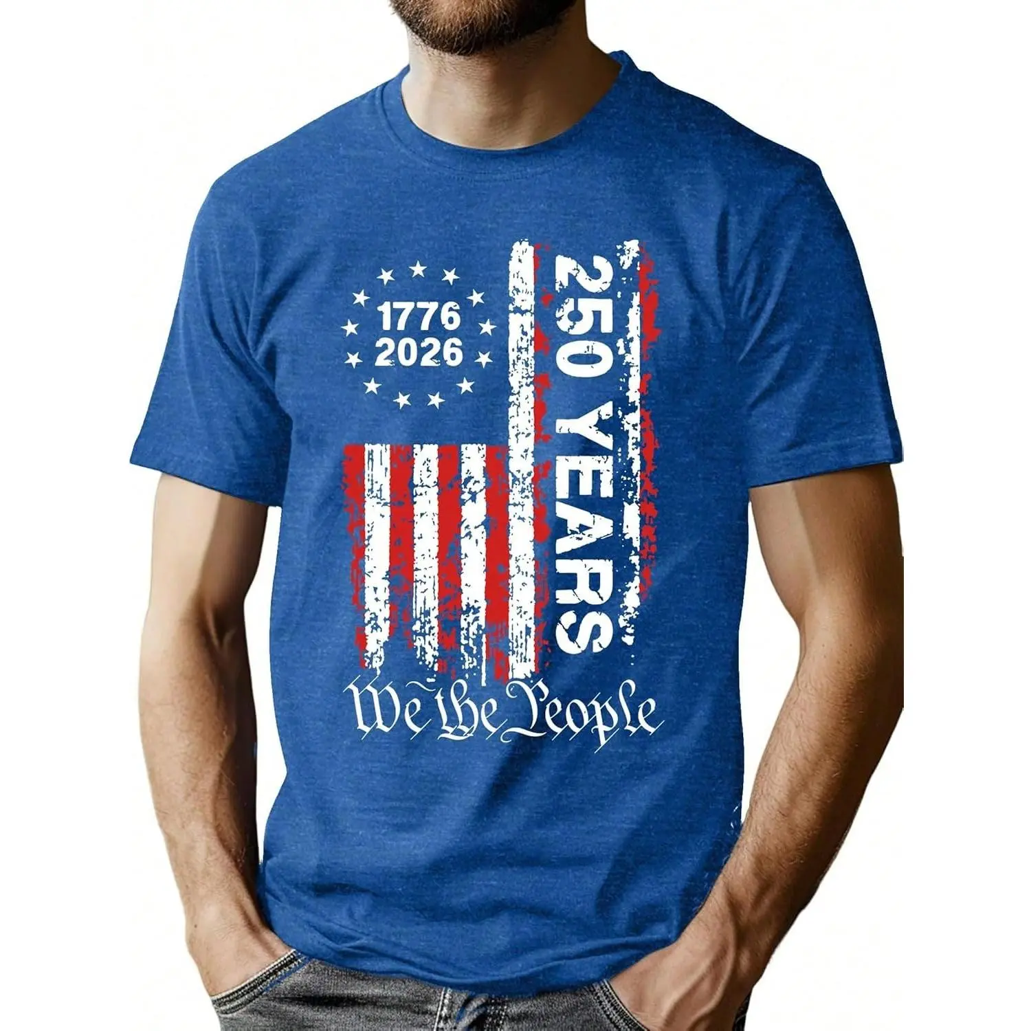 250Th Anniversary USA Shirts For Men American Flag T-Shirt 4Th Of July Shirt 250 Years Birthday Patriotic Tops Camisas Para Mujer Graphic Tees Cotton Tops Women Men Camisetas Para Mujer