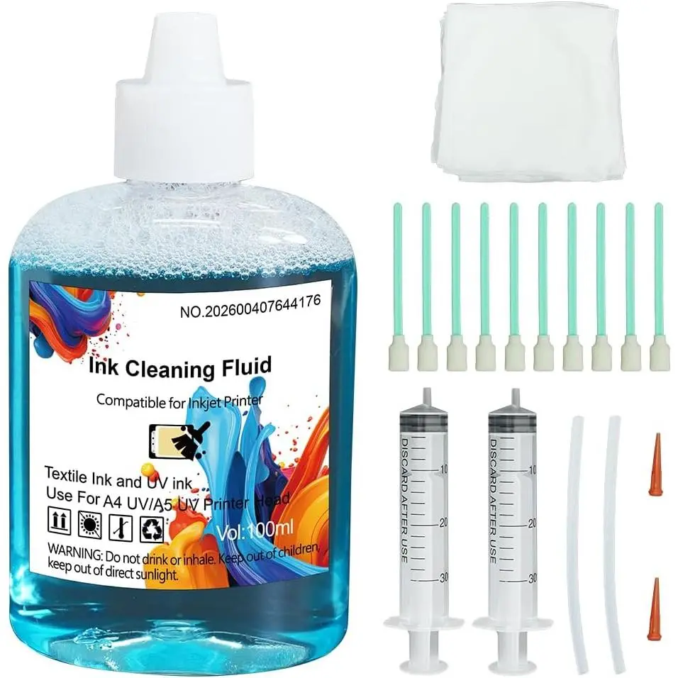 DTF Cleaning Kit, DTF Printer Cleaning Solution,  Print  Cleaner Kit for Any DTF & DTG Printers, Print  DTF Cleaning Solution for ET8550 L1800 XP15000 R1390 Ink Printer