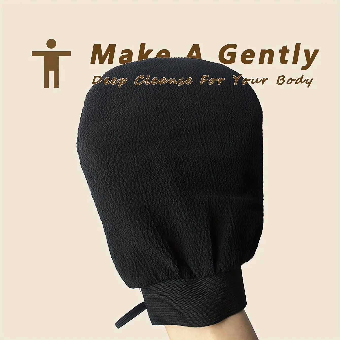 Bath Towel Gloves, Single Layer Dual-Sided Medium Grain Elastic Bathroom Gloves, Ideal for Deep Skin Cleaning at Home