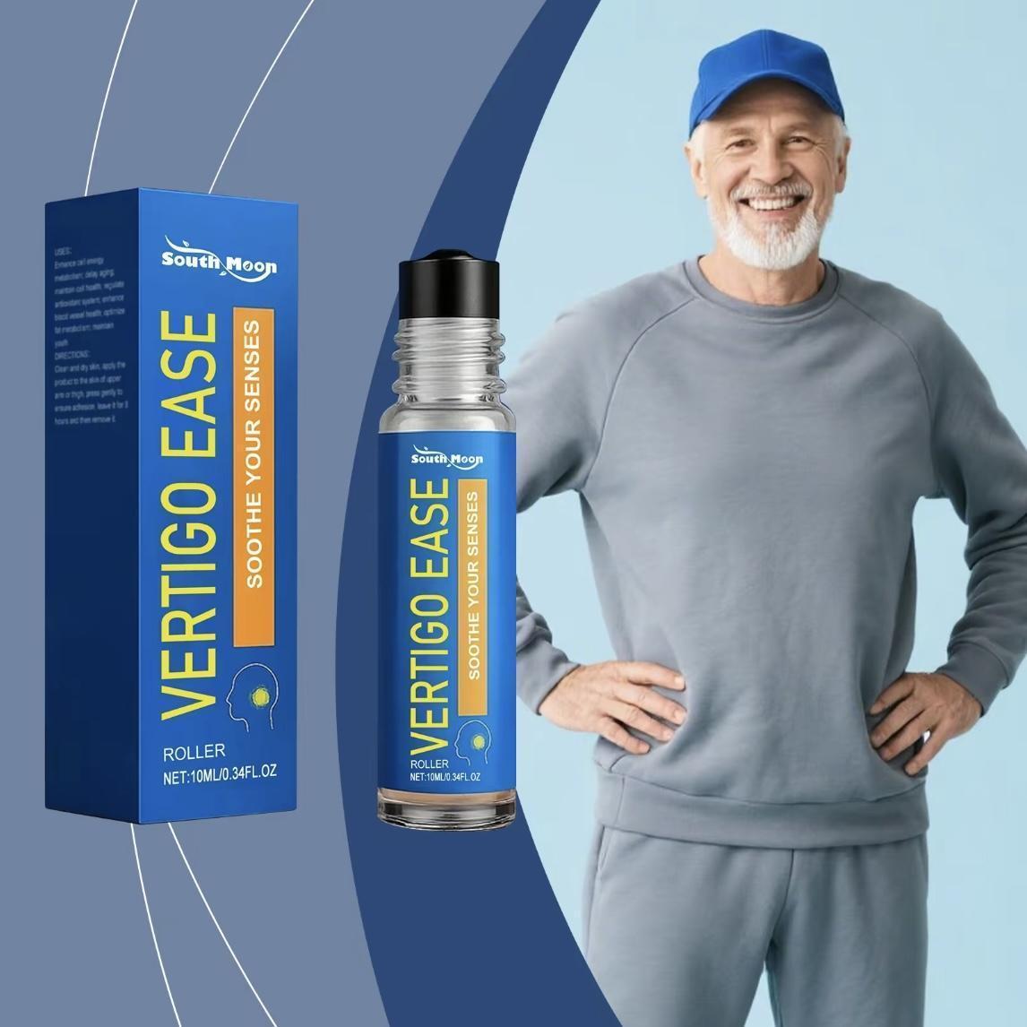 South Moon Vertigo Ease Aromatherapy Roll-On Oil – Natural Fast Relief for Dizziness, Nausea, Motion Sickness & Head Discomfort – Portable 10ml Travel Size – Gentle Plant-Based Formula – Buy 1 Get 1 Free