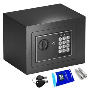 Household Mini Anti Theft Safe Thickened Steel Plate Digital Code Lock Dual Opening System With Mount Screws Manual For Passport Jewelry Cash Storage Locker