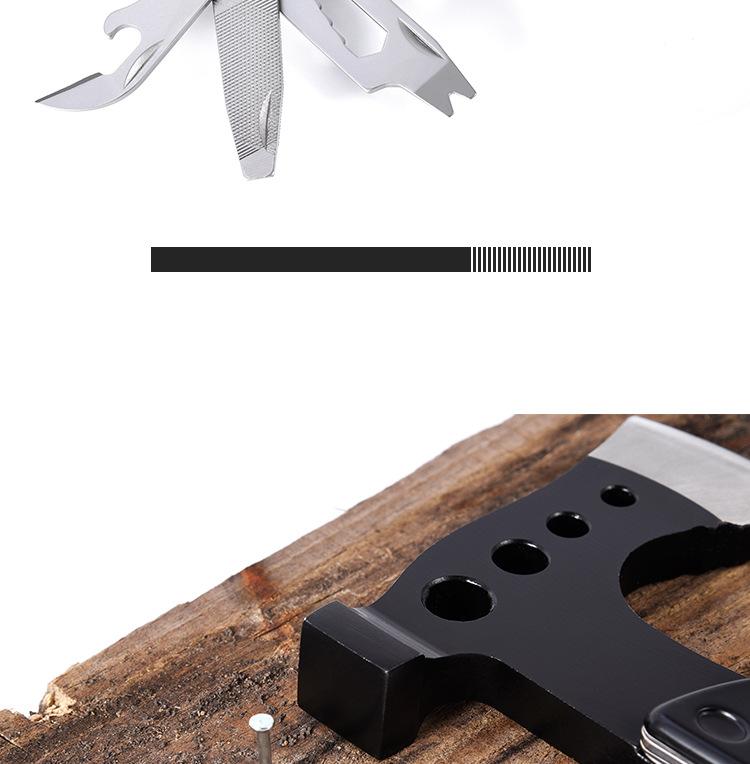 Multifunctional Folding Axe-Hammer Outdoor Camping Survival Tool Tactical Axe Portable Fire Axe with Knife and Pliers Emergency Equipment