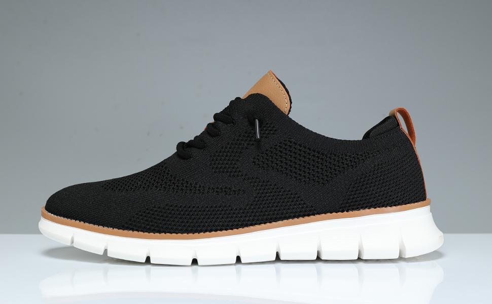 Men's Mesh Sneakers Oxfords Business Casual Walking Shoes Tennis Comfortable,Sporty Lightweight Breathable Running Shoes For Exercise & Daily Wear Closed Trainer Boy Runner Athletic Footwear block  Shoes Outdoorfun White
