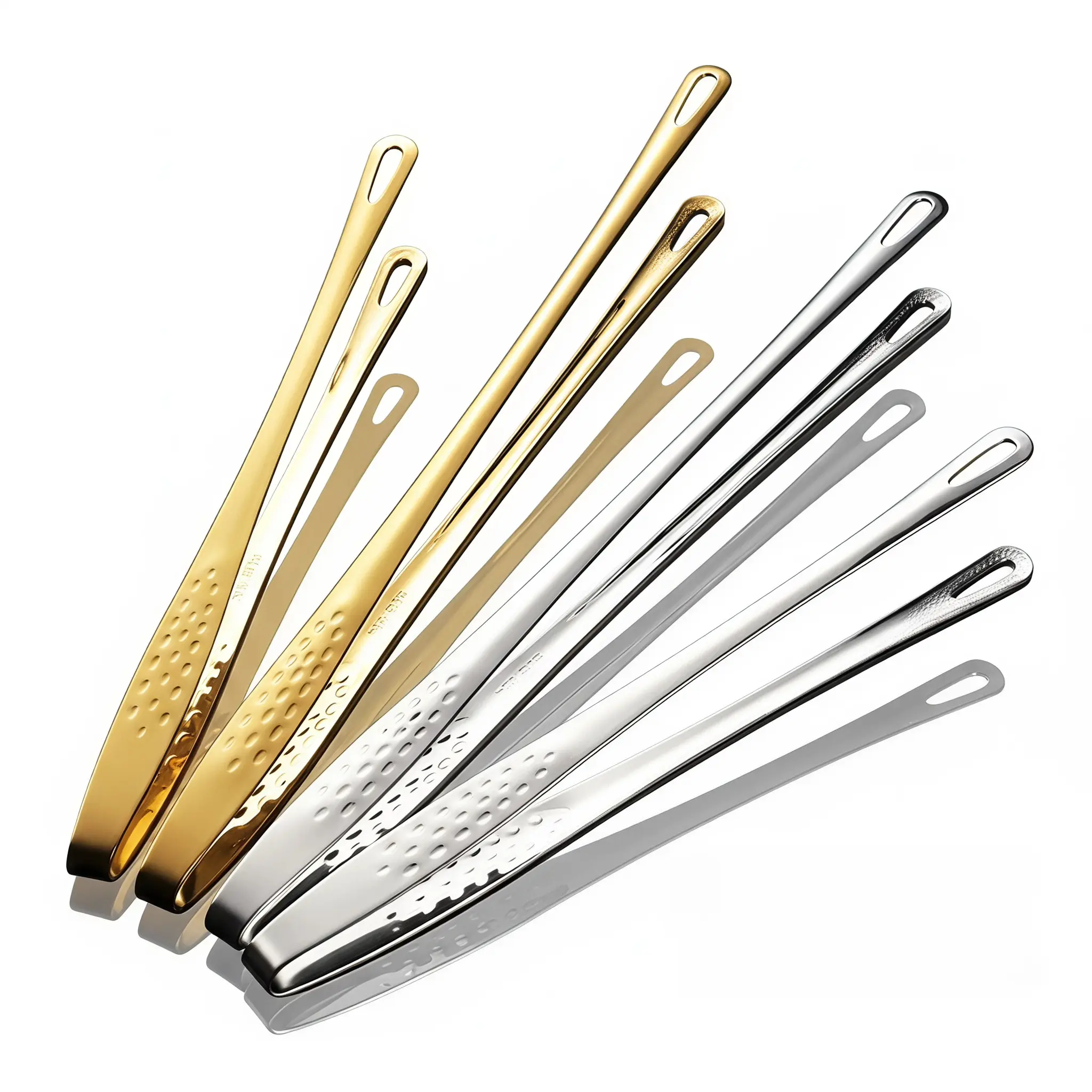 Stainless Steel BBQ Tongs, Heat Resistant Grilling Tongs with Non-Slip Grip, Heavy Duty Kitchen Tongs for Cooking, Barbecue, Grilling & Outdoor Use