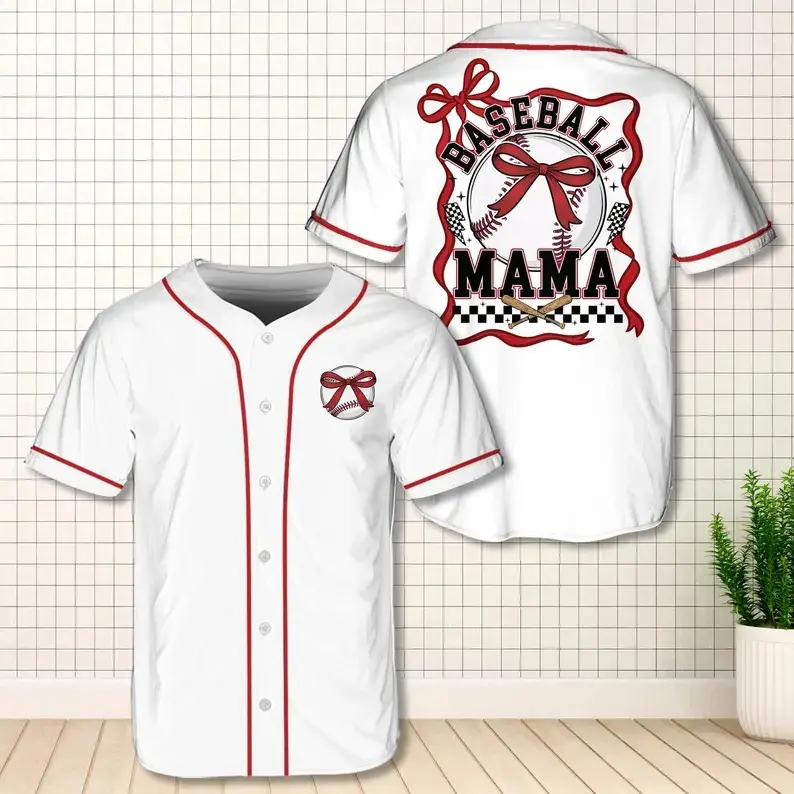 Baseball Mama Jersey, Sports Mom Game Day Outfit For Baseball Season, Mother's Day Gift, Baseball Mom Shirt