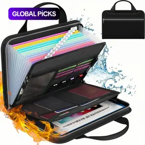 Fireproof Document Bag, Multi-Functional Fire Resistant File Organizer, Files Organizer, Safe Storage for Important Documents & Certificates, Fireproof File Folder #GLOBAL PICKS