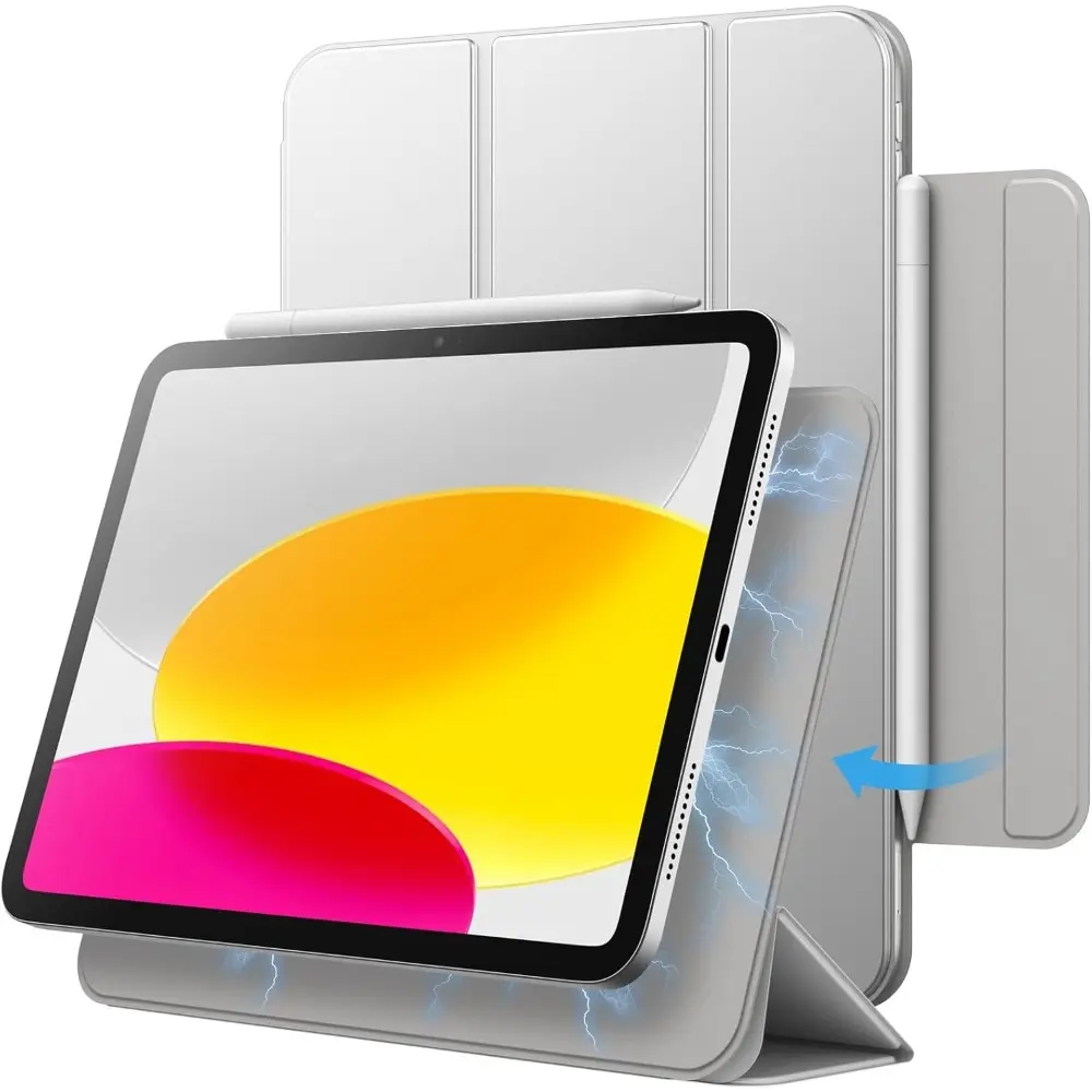 iPad 10th 11th Gen 10.9 Inch Case, Magnetic Attachment, Slim Trifold Stand, Supports Pencil Pro&pencil USB-C, Durable Protection, iPad Holder Stand