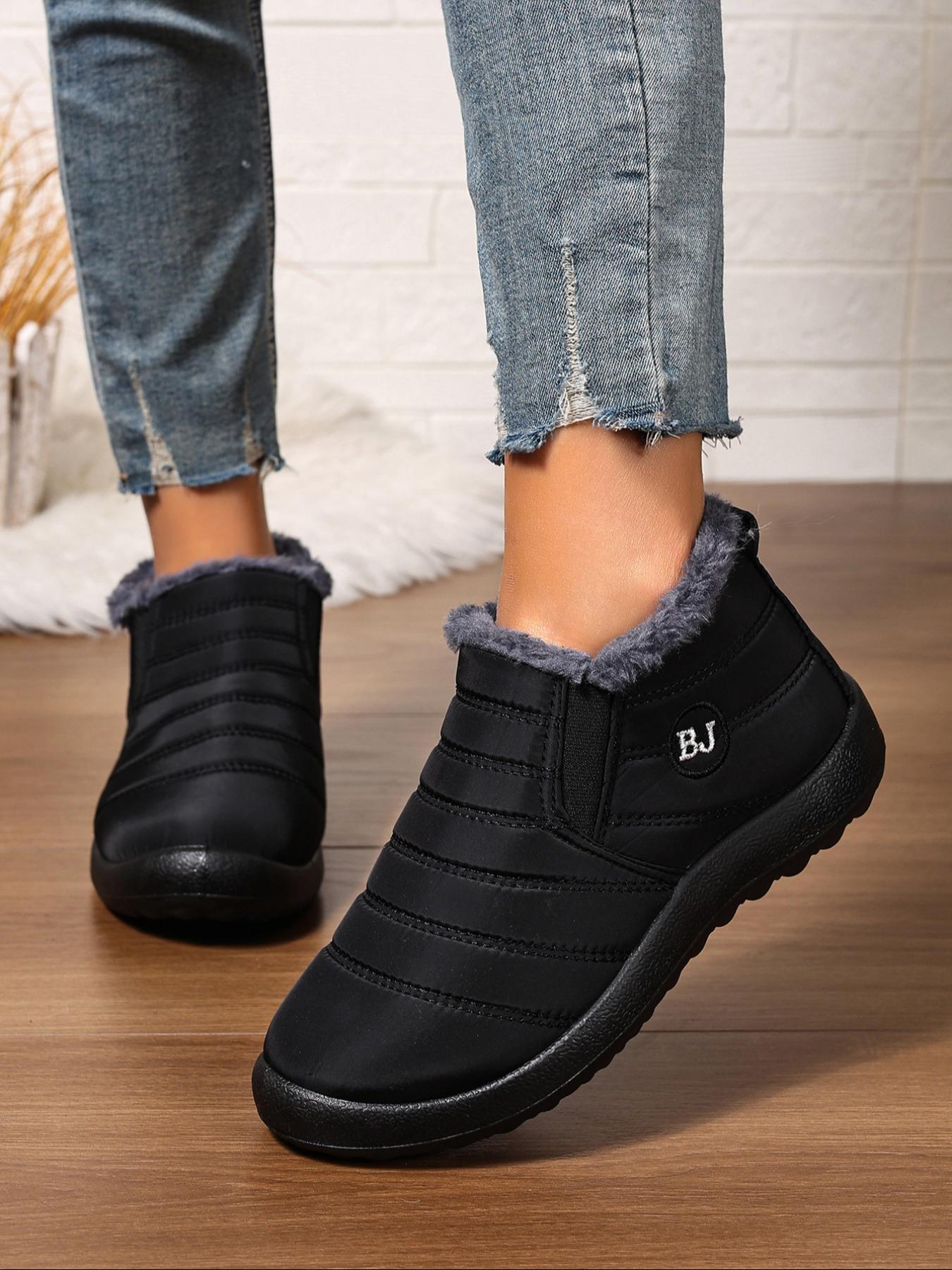 Women's Large Size Lightweight Comfortable Snow Boots, Anti-Slip Short Winter Warm Fleece Boots, Perfect Gift for Outdoor Activities, Winter Warm Shoes