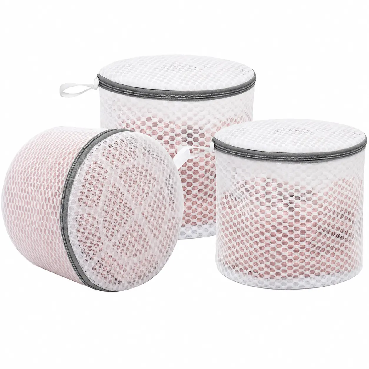 Premium 3-Pack Honeycomb Mesh Bra Wash Bags for Delicates – Reusable, Machine-Washable Laundry Organizers Ideal for Lingerie, Bras, Underwear, and Fine Fabrics, Dimensions: 7 x 7 x 6 Inches