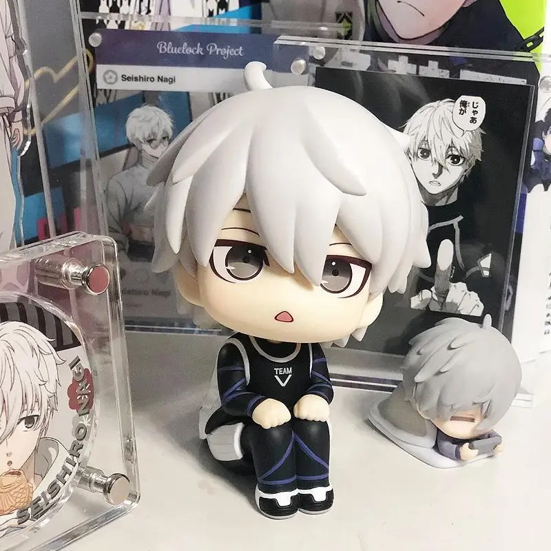 10cm Blue Lock Chibi Figurines - Nagi Seishiro, Chigiri Hyoma Anime & Manga Collectibles, DIY Specialty Supplies for Chassis Ornament Decoration Model Toys