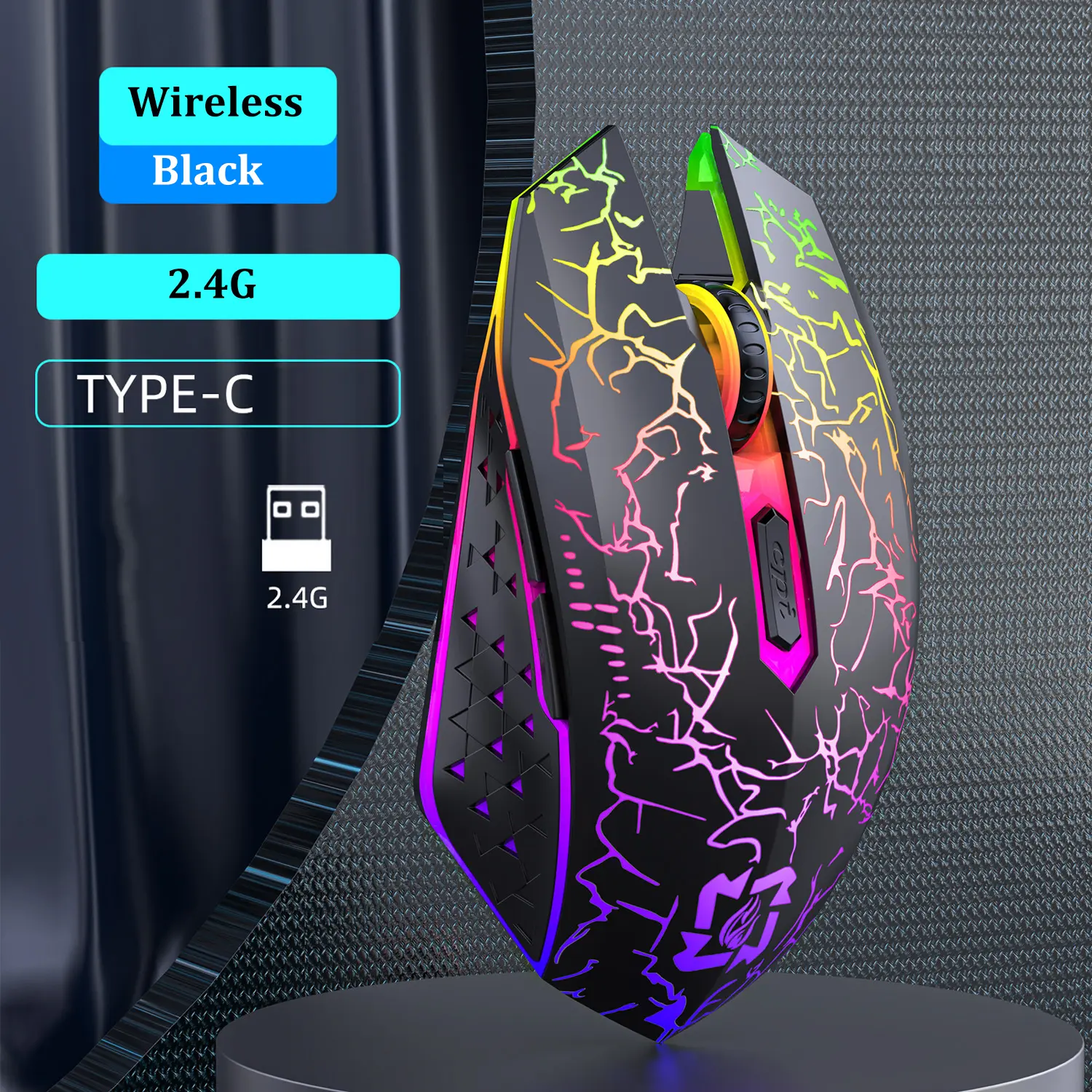 mouse rgb  mouse set  Bluetooth 5.2 Mouse RGB 2.4G Wireless Mouse Dual-Mode Gaming Mouse 6 Buttons Silent Mouse For MacBook Tablet Laptops Computer