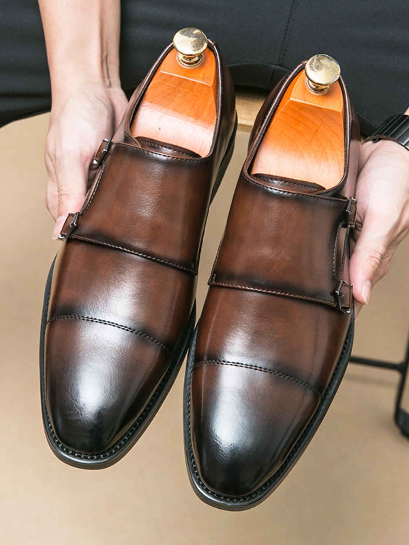 Men's Business Formal Dress Shoes, Fashionable Pointed Toe Shoes for Work Office, Male All-match Commuter Shoes for Daily Wear, Boy