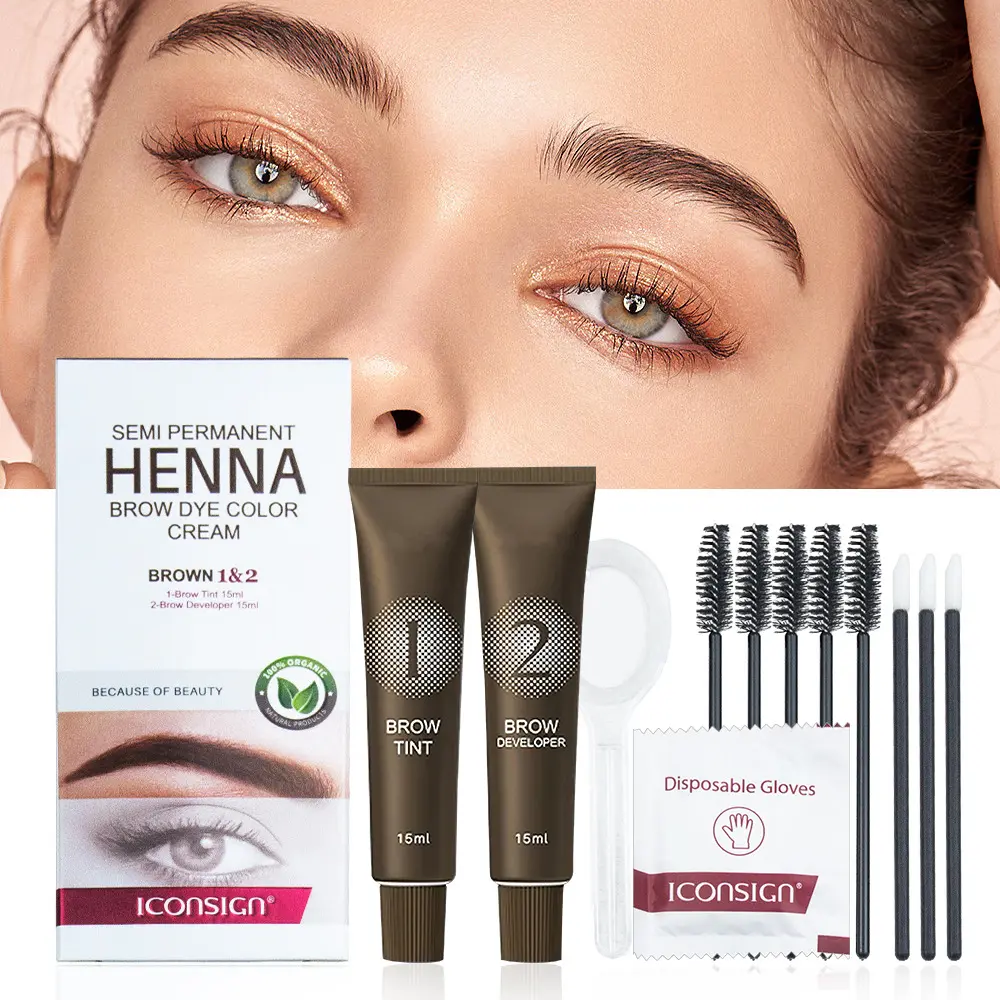 Eyebrow Dye Set Long-Lasting Natural Color Wild Eyebrow Anti-Sweat Eyebrow Dye