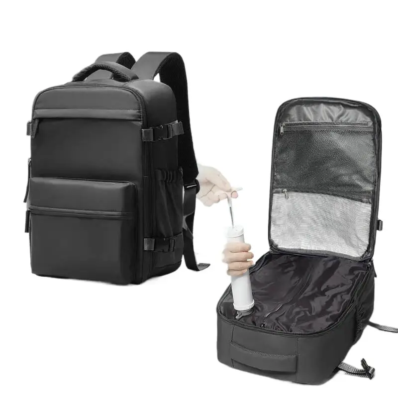 Carry On Travel Backpack with Vacuum Compression System & Air Pump, Large Capacity Multi Pocket Luggage Bag, Expandable Airline Approved Backpack for Men Women, Flight Travel, Business Trip and Outdoor Adventure tiktokshopbacktoschool