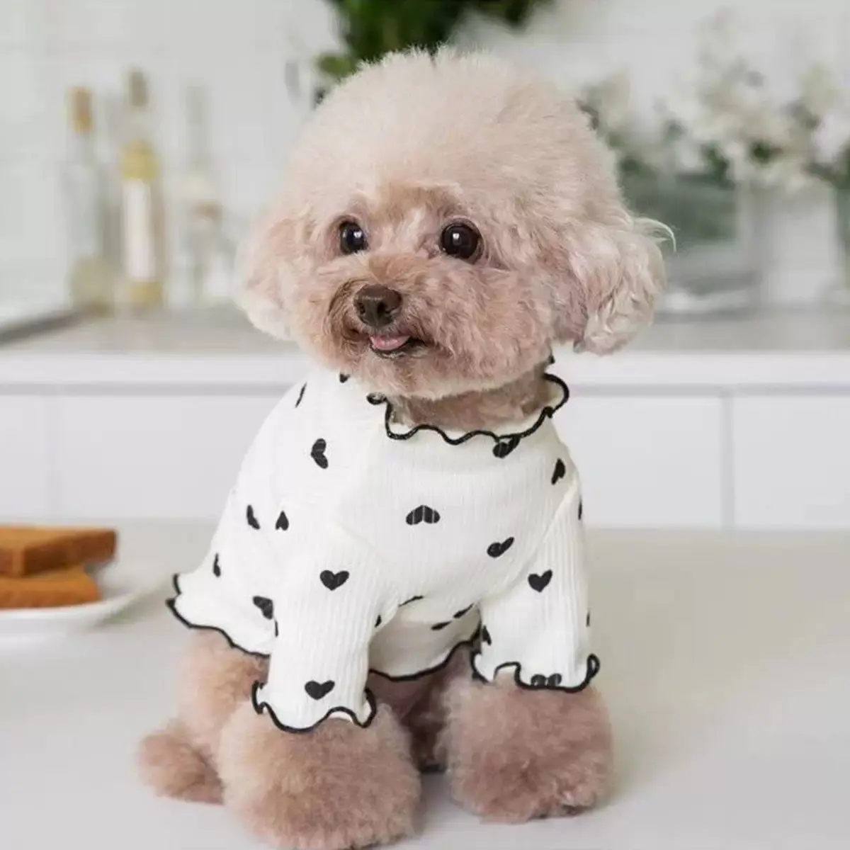 Pet Love Heart Top, Lightweight Two-Paw Pet Clothes, Dog and Cat Apparel, Heart Design, Suitable for Small Dogs and Cats