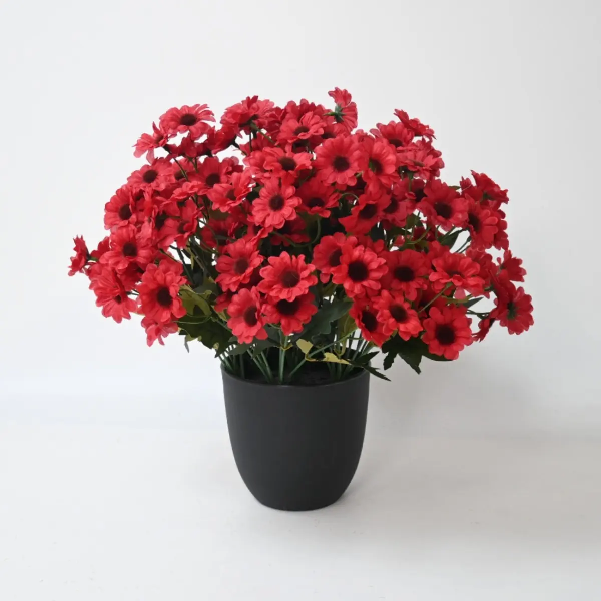 7 Bundle Artificial Mums, Fake Fall Flowers, UV Resistant No Fade Faux Plastic Plants, Greenery for Outdoor Planters, Garden Home Decor