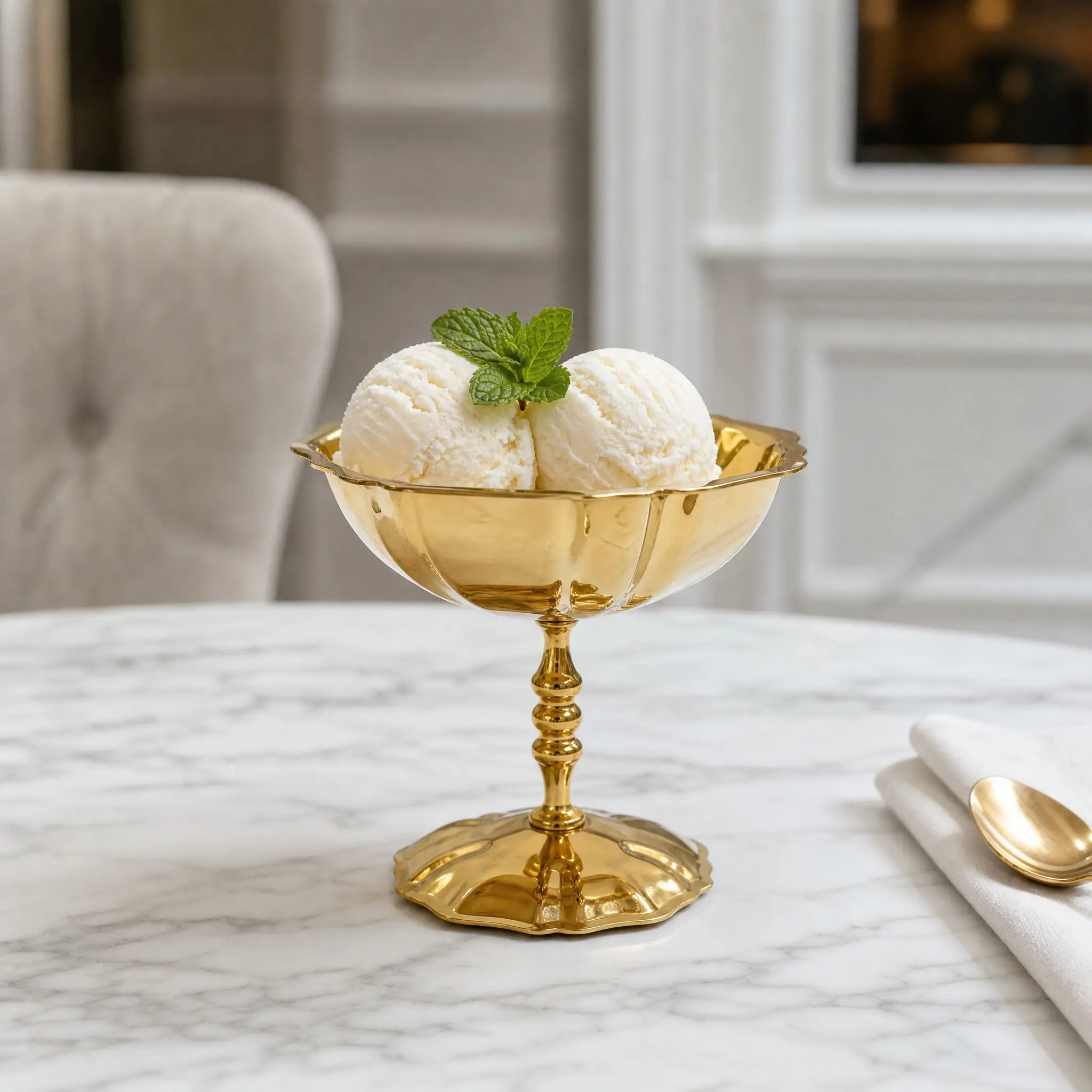 1pc 304 Stainless Steel Lotus Ice Cream Cup Mirror Polished Dessert Bowl, Elegant Footed Sundae Cup for Pudding Yogurt Fruit Salad Party Home Kitchen Tableware