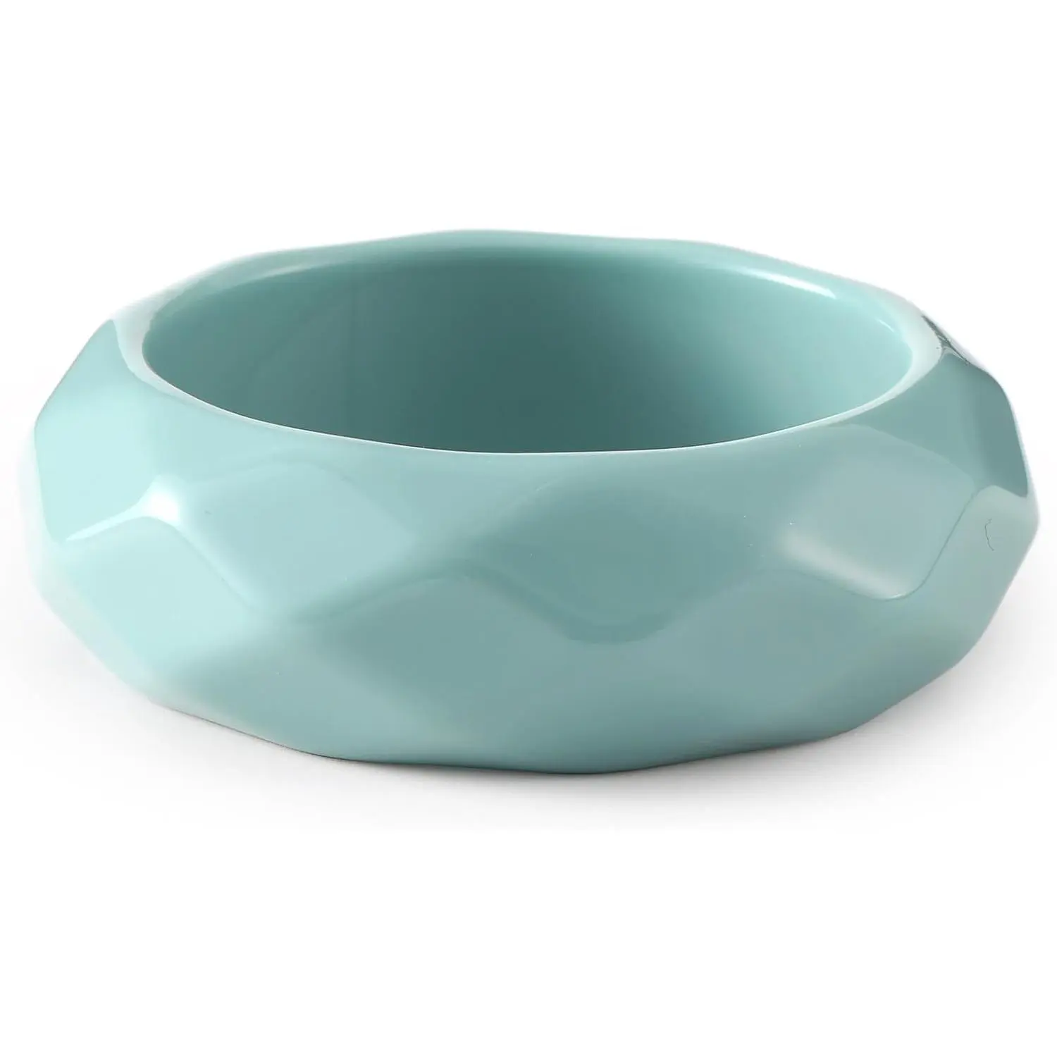 Plastic Bangle Bracelet for Women | Faceted Chunky Statement, Wide Bold, Geometric Transparent , Green Brown Blue, Beach  Summer