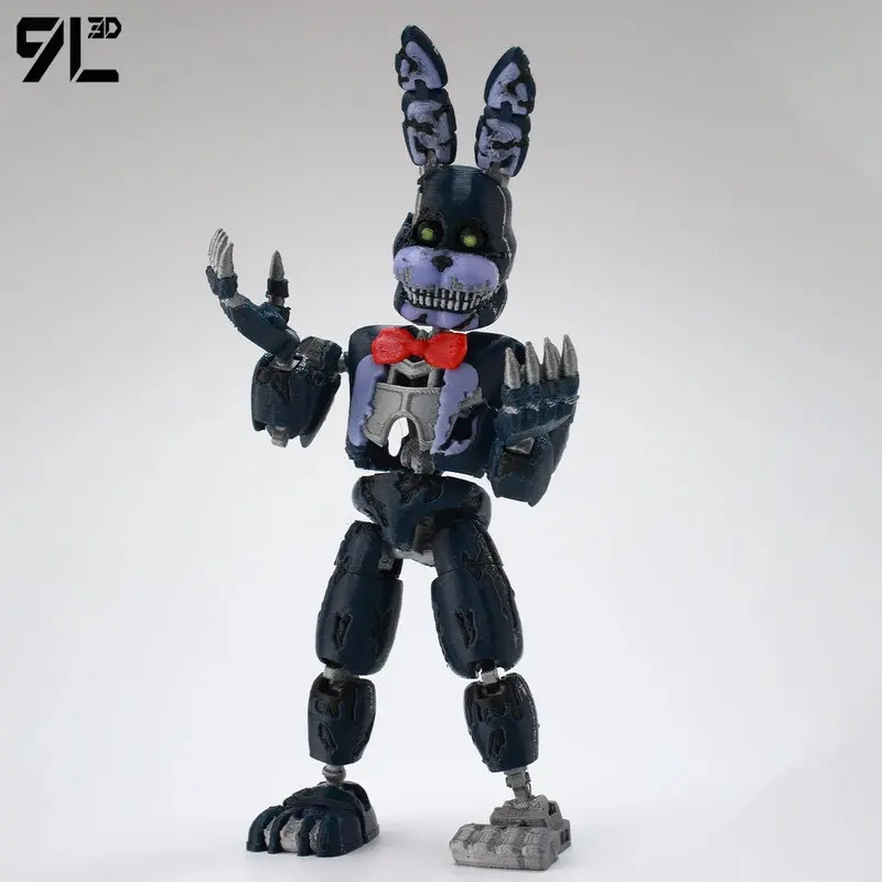 9L3D Printed Bonnie Nightmare Freddy Titan13 FNAFs Bear's Midnight Harem Five Nights Joint Movable Detachable Peripheral Boy Toy