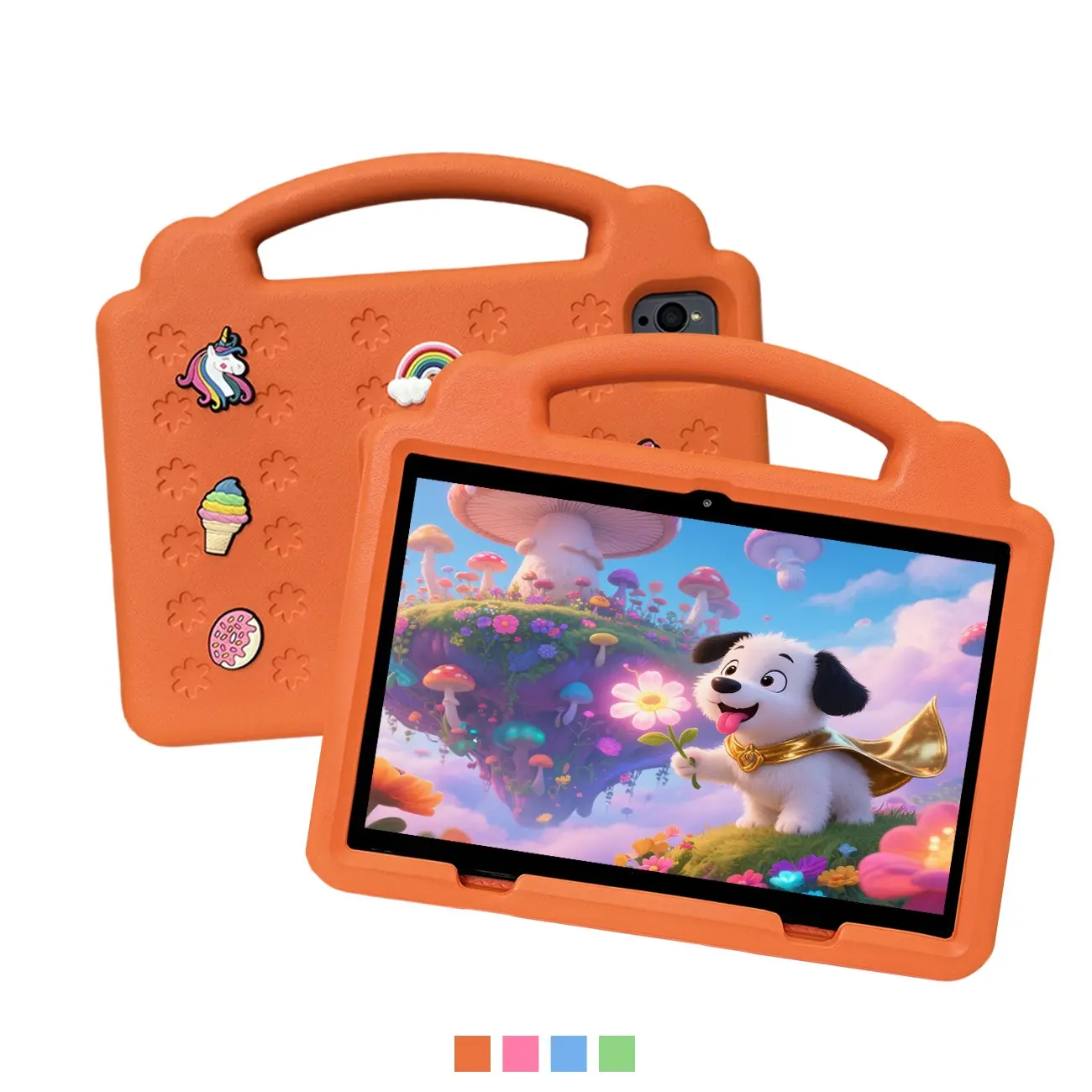 Peace of Mind for Parents】10.1 Inch Android Learning Tablet: Dual CamerasShockproof & Dustproof Case, IWAWA Learning Software Parental Controls, Entertainment & Education, Lightweight Design , The Perfect Holiday Gift for Kids(No Charger)