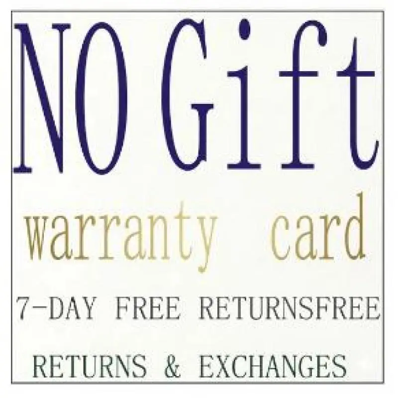 NOGIFT!!! WARRANTY CARD!!!