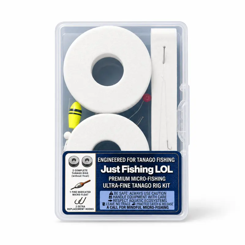 Tanago-Style Microfishing Rig Kit - 5-Piece Fine Set for Small-Species Travel Fishing, Includes 2 Rigs, 1 Float, 2 Replacement Lines, Dependable Spares, Cost-Effective Consumable Parts, Beginner-Friendly, Small-Species Fishing