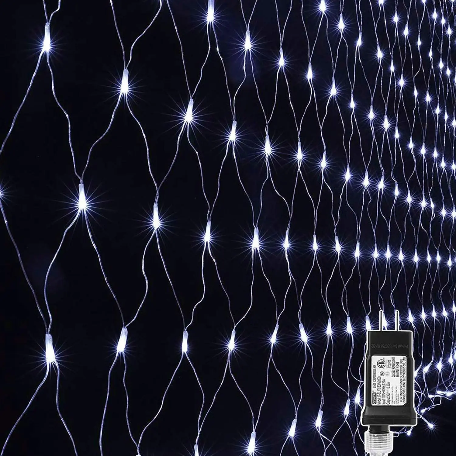 12ft x 5ft 360 LED Christmas Net Lights, 8 Modes Low  Mesh Christmas Decorative Lights for Xmas Trees, Bushes, Wedding, Garden, Outdoor, Indoor Decor (White)