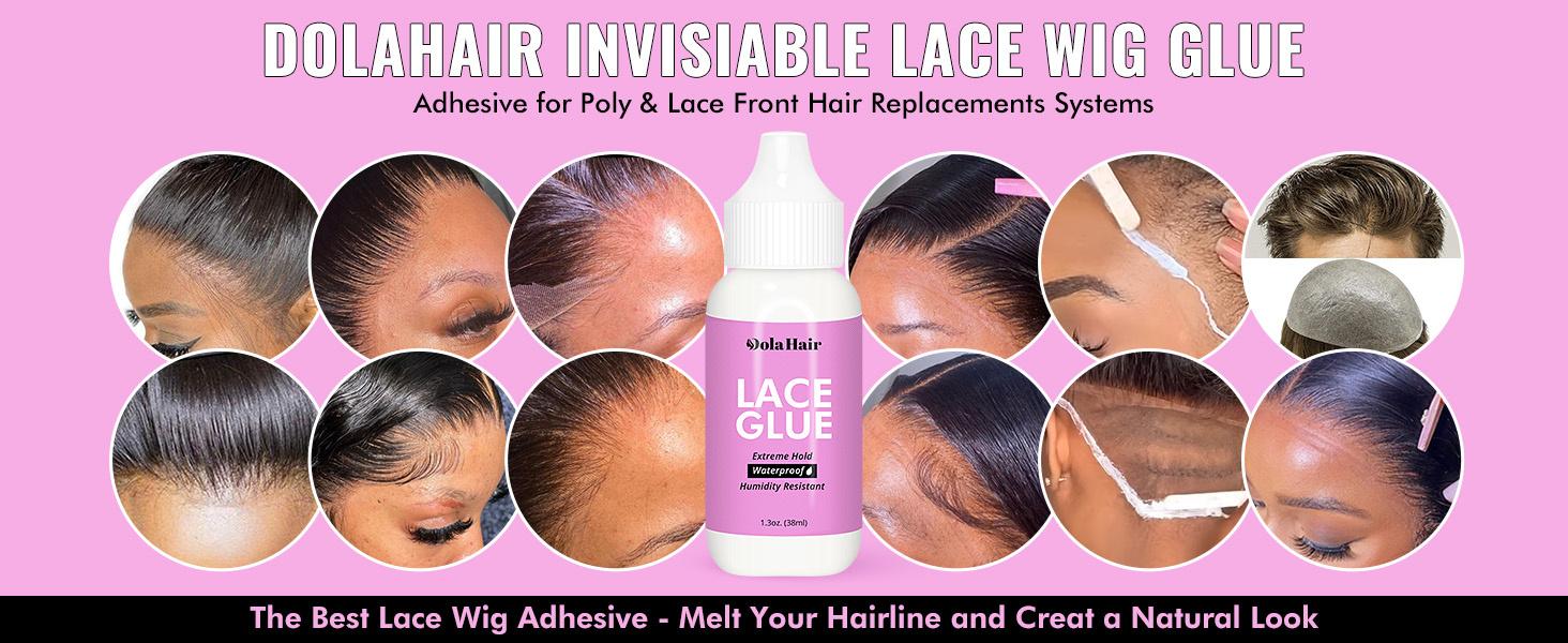 Lace Glue Kit - Complete Set with Lace Tint Mousse, Wig Installation & Melting Spray(Medium Brown)