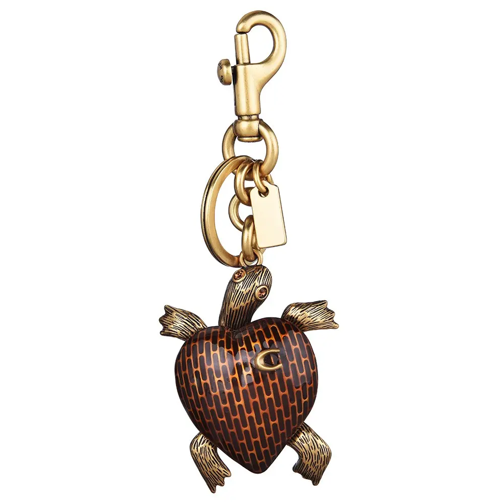 Vintage Heart Turtle Keychain, Elegant Distressed Texture, Metal Feel, Unique Personality, Versatile Accessory, Single Piece, Heart Keychains, Heart Design Keychain
