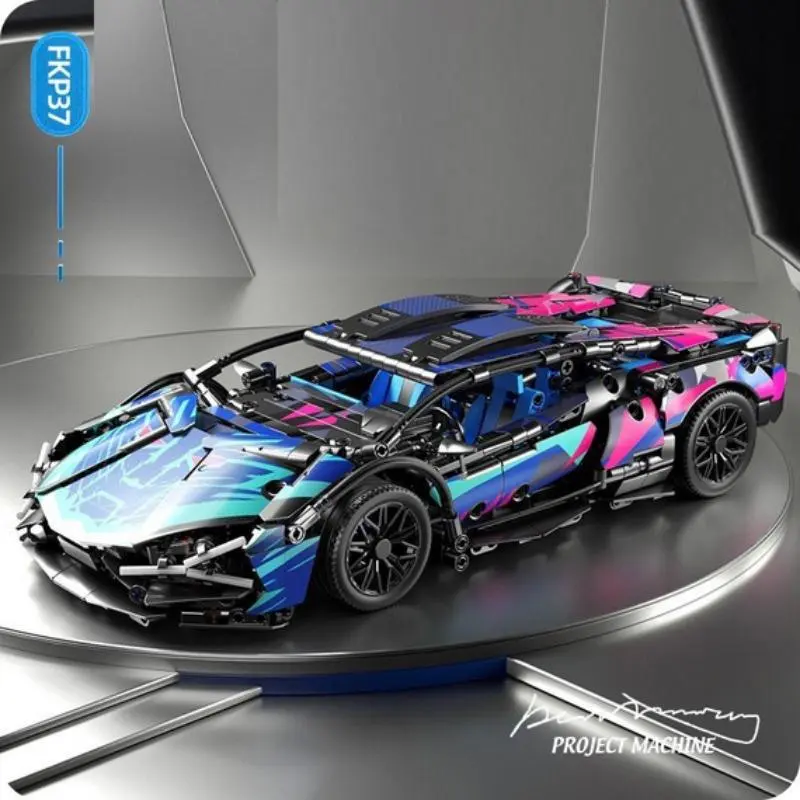 Building Block Set of 3D Supercar Model, Collectible Toy for Car Enthusiasts Suitable for Boys, Kids & Teens Aged 6-12 Made of Eco-Friendly ABS Plastic, Miniature Scene Building Toy Ideal Birthday Gift | Summer Special Offer 2026, Model Building Blocks